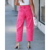 image:imageGRAPENT Barrel Jeans for Women Trendy High Waisted Wide Leg Baggy Cropped Relax Fit Stretch Denim Trouser Ankle PantsHot Pink
