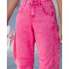 image:imageGRAPENT Barrel Jeans for Women Trendy High Waisted Wide Leg Baggy Cropped Relax Fit Stretch Denim Trouser Ankle PantsHot Pink