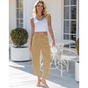 image:imageGRAPENT Barrel Jeans for Women Trendy High Waisted Wide Leg Baggy Cropped Relax Fit Stretch Denim Trouser Ankle PantsKhaki