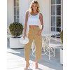 image:imageGRAPENT Barrel Jeans for Women Trendy High Waisted Wide Leg Baggy Cropped Relax Fit Stretch Denim Trouser Ankle PantsKhaki