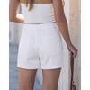 image:imageGRAPENT Jean Shorts Womens High Waisted Stretchy Denim Jorts Trendy Casual Summer Cargo Pockets Shorts Country ConcertCream White