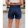 image:imageGRAPENT Jean Shorts Womens High Waisted Stretchy Denim Jorts Trendy Casual Summer Cargo Pockets Shorts Country ConcertDarkness Blue