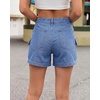 image:imageGRAPENT Jean Shorts Womens High Waisted Stretchy Denim Jorts Trendy Casual Summer Cargo Pockets Shorts Country ConcertMedium Blue