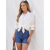 image:imageGRAPENT Jean Shorts for Women High Waisted Mid Thigh Cuffed Hem 5 Inch Inseam Stretchy Denim Shorts Summer Casual JortsClassic Blue