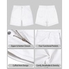 image:imageGRAPENT Jean Shorts for Women High Waisted Mid Thigh Cuffed Hem 5 Inch Inseam Stretchy Denim Shorts Summer Casual JortsCream White