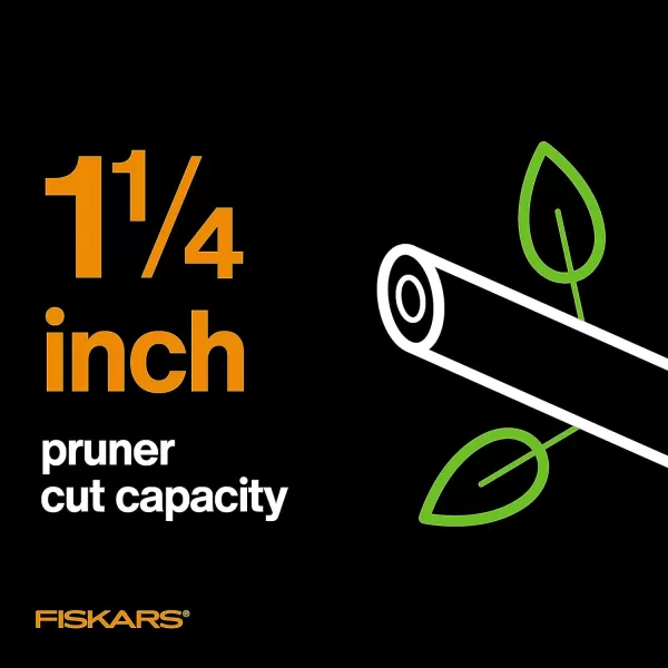 Fiskars 2in1 Extendable Tree Pruner and Pole Saw Extends to 12 feet with 12Inch DoubleGrind Saw and Double Locking SystemPole Saw  Pruner