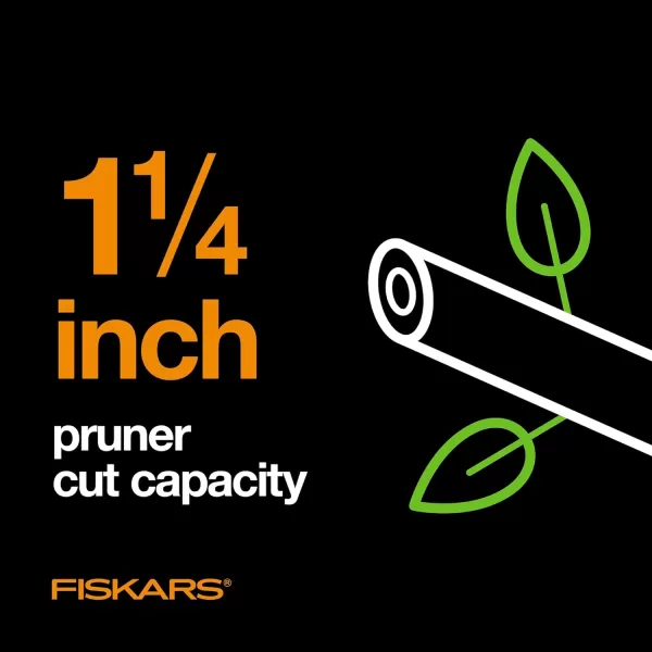 Fiskars 2in1 Extendable Tree Pruner and Pole Saw Extends to 12 feet with 12Inch DoubleGrind Saw and Double Locking SystemPole Saw  Pruner