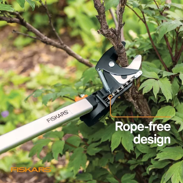 Fiskars 2in1 Extendable Tree Pruner and Pole Saw Extends to 12 feet with 12Inch DoubleGrind Saw and Double Locking SystemPole Saw  Pruner