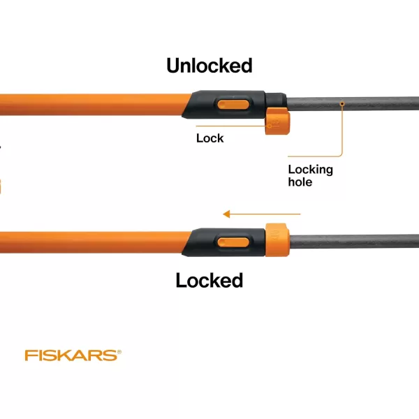 Fiskars 2in1 Extendable Tree Pruner and Pole Saw Extends to 12 feet with 12Inch DoubleGrind Saw and Double Locking SystemPole Saw  Pruner