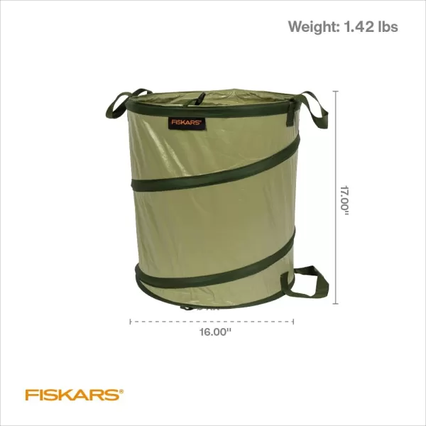 Fiskars Kangaroo 30Gallon Collapsible Yard Waste Bag for Leaves Reusable Garden Bag Container and Leaf Bag for Lawn Care and Gardening  even for use as a Pop Up Hamper or Collapsible Trash CanGarden Bag  10 Gallon