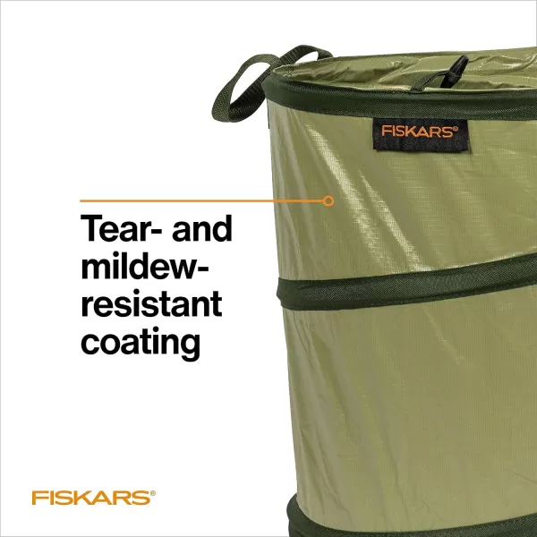 Fiskars Kangaroo 30Gallon Collapsible Yard Waste Bag for Leaves Reusable Garden Bag Container and Leaf Bag for Lawn Care and Gardening  even for use as a Pop Up Hamper or Collapsible Trash CanGarden Bag  10 Gallon