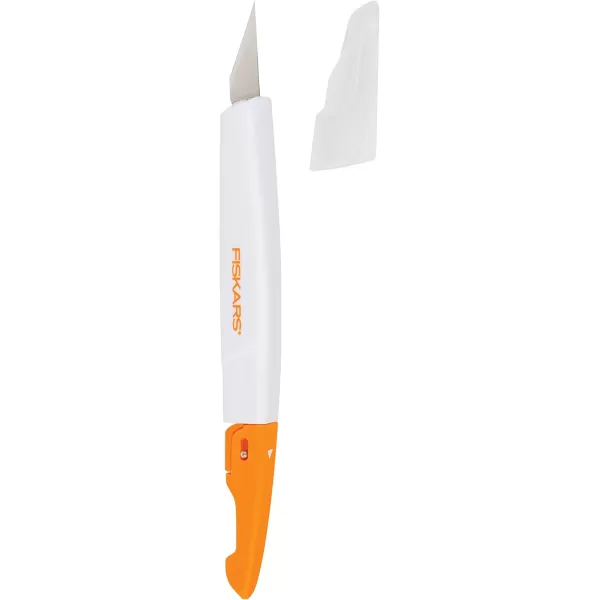 Fiskars SoftGrip Detail Craft Knife  8quot Exacto Knife for Crafting  MultiUse Exacto Blade Included with Protective CoverEasy Change Knife  11 Blade