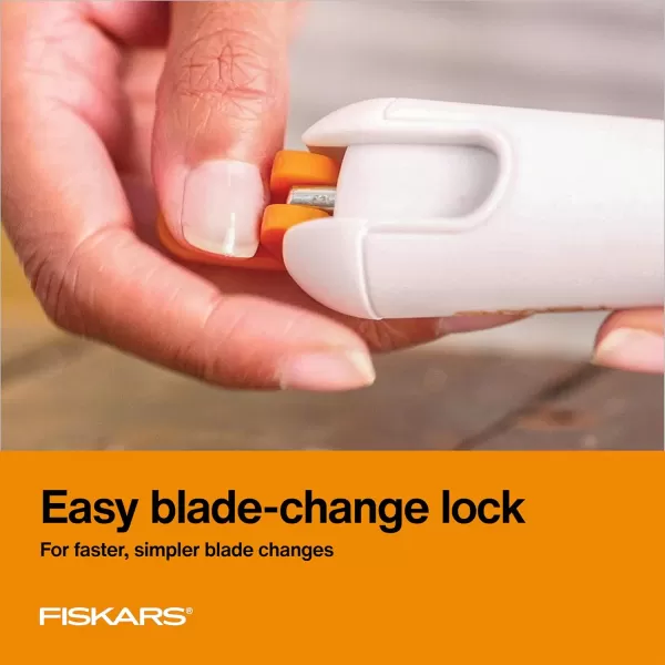 Fiskars SoftGrip Detail Craft Knife  8quot Exacto Knife for Crafting  MultiUse Exacto Blade Included with Protective CoverEasy Change Knife  2 Blade