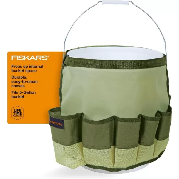 Fiskars Garden Tool Bucket Caddy 5 Gal Bucket and Tools Not Included