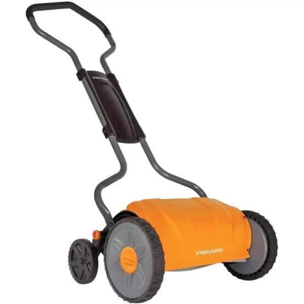 Fiskars Push Reel Lawn Mower StaySharp SelfPropelled Manual EcoFriendly Cordless Grass Trimmer 17quot Cut WidthMower 17