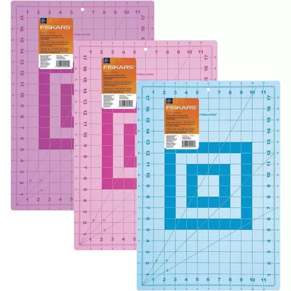 Fiskars Self Healing Cutting Mat with Grid for Sewing Quilting and Crafts  12quot x 18 Grid  Fashion  LilacMountain HazePurple