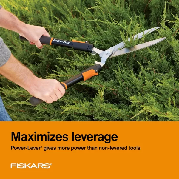 imageFiskars PowerLever Hedge Shears  25quot33quot Extendable Handle  Plant Cutting Scissors  Yard and Garden Tools  OrangeBlack25