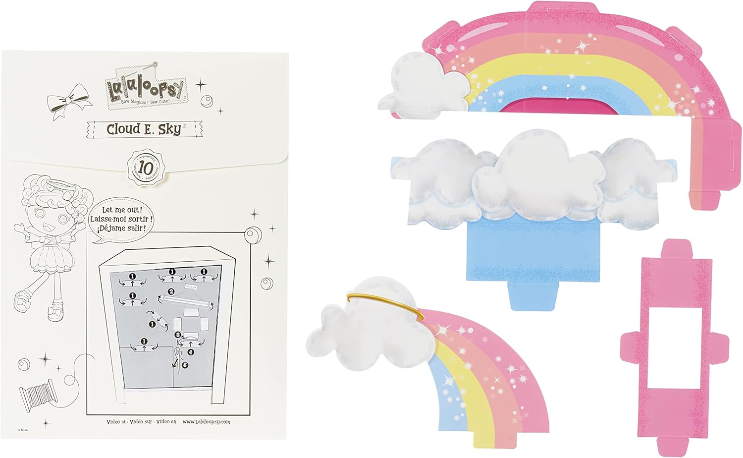 Lalaloopsy  Cloud E Sky ampamp Pet Poodle 13quot Angel Doll with White Hair Halo Wings Pink Outfit ampamp Accessories Reusable House Playset Gifts for Kids Toys for Girls Ages 3 4 5 to 103 Years