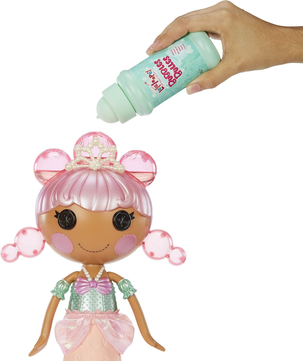 Lalaloopsy Bubbly Mermaid Doll Laguna Sea Splash ampamp Pet Octopus Dolls Hair Makes Bubbles ampamp Pet Squirts Water Shell tub Bubbles Solution ampamp Reusable Packaging Playhouse for Ages 3103 578963