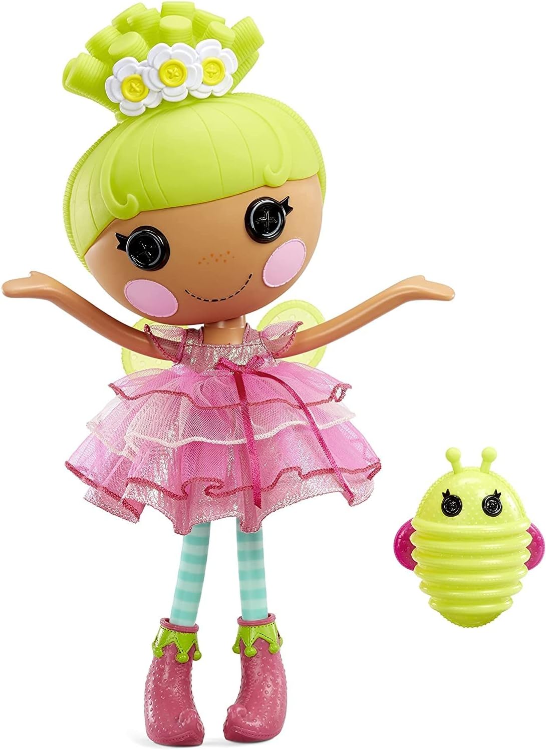Lalaloopsy Doll Pix E Flutters ampamp Pet Firefly 13quot Fairy Doll with Florescent Yellow Hair Pink Outfit ampamp Accessories Reusable House Playset Gifts for Kids Toys for Girls Ages 3 4 5 to 103 Years