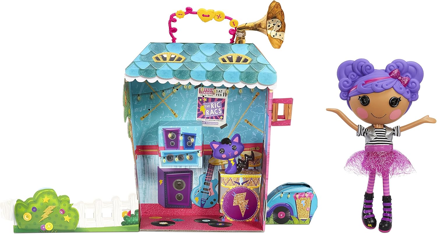 Lalaloopsy Doll Storm E Sky and Cool Cat 13quot Rocker Musician Doll with Purple Hair PinkBlack Outfit ampamp Accessories Reusable House Playset Gifts for Kids Toys for Girls Ages 3 4 5 to 103 Years