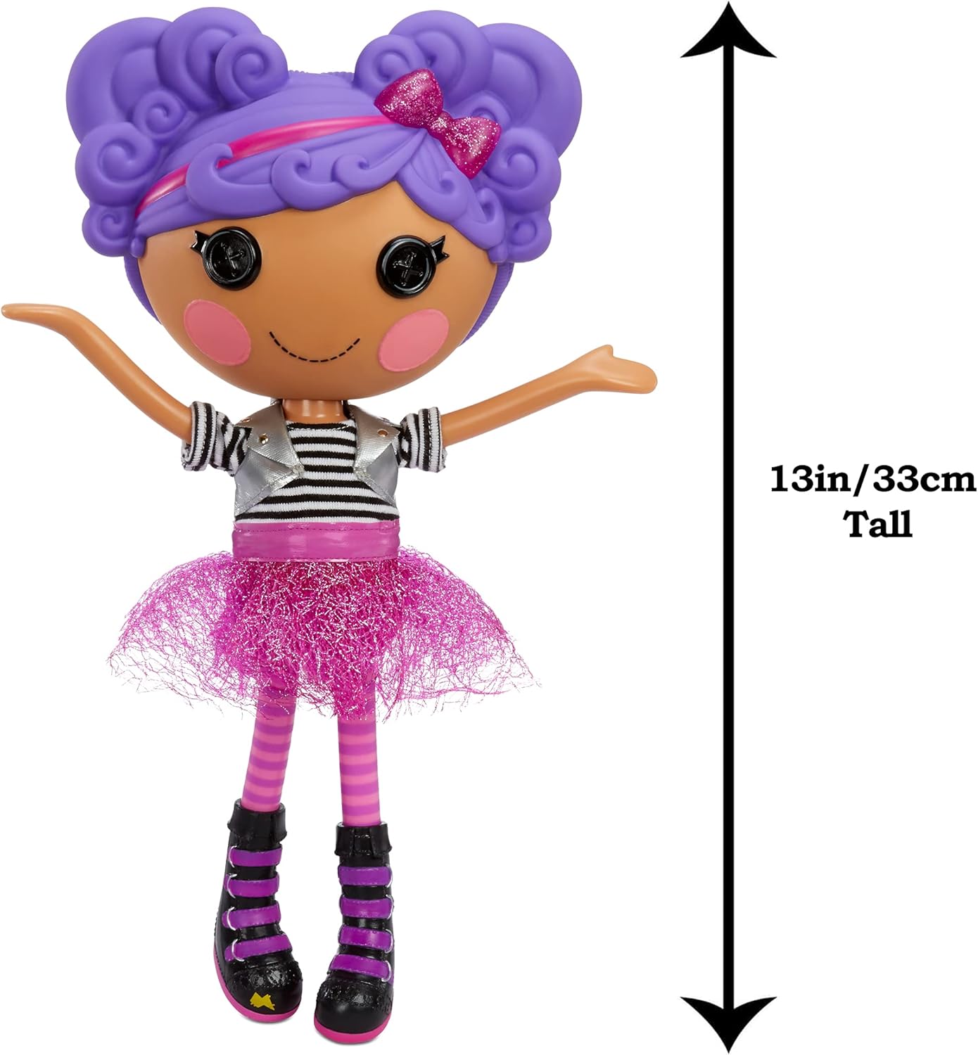 Lalaloopsy Doll Storm E Sky and Cool Cat 13quot Rocker Musician Doll with Purple Hair PinkBlack Outfit ampamp Accessories Reusable House Playset Gifts for Kids Toys for Girls Ages 3 4 5 to 103 Years