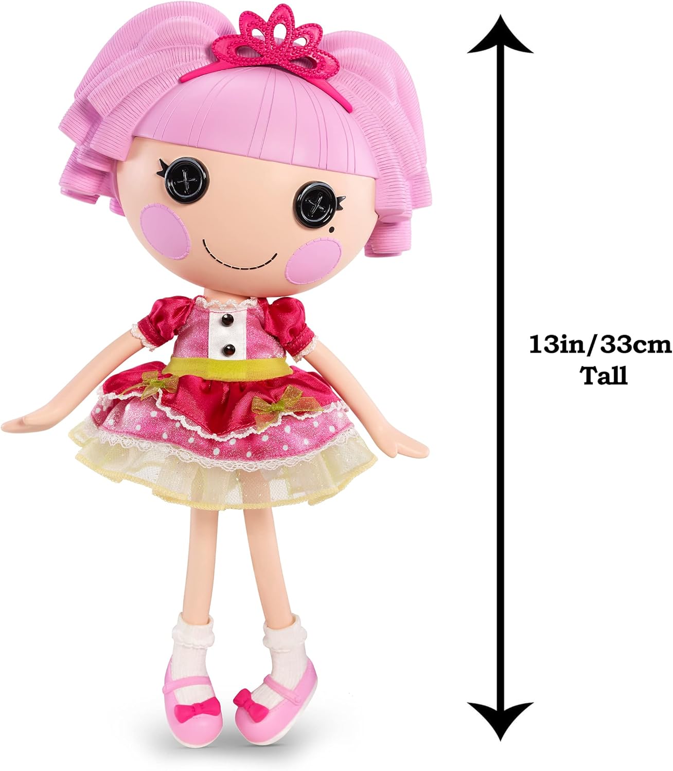 Lalaloopsy Jewel Sparkles and Pet Persian Cat 13quot Princess Doll with Pink Hair Pink Outfit and Accessories Reusable House Playset Gifts for Kids Toys for Girls Ages 3 4 5 to 103 Years Old