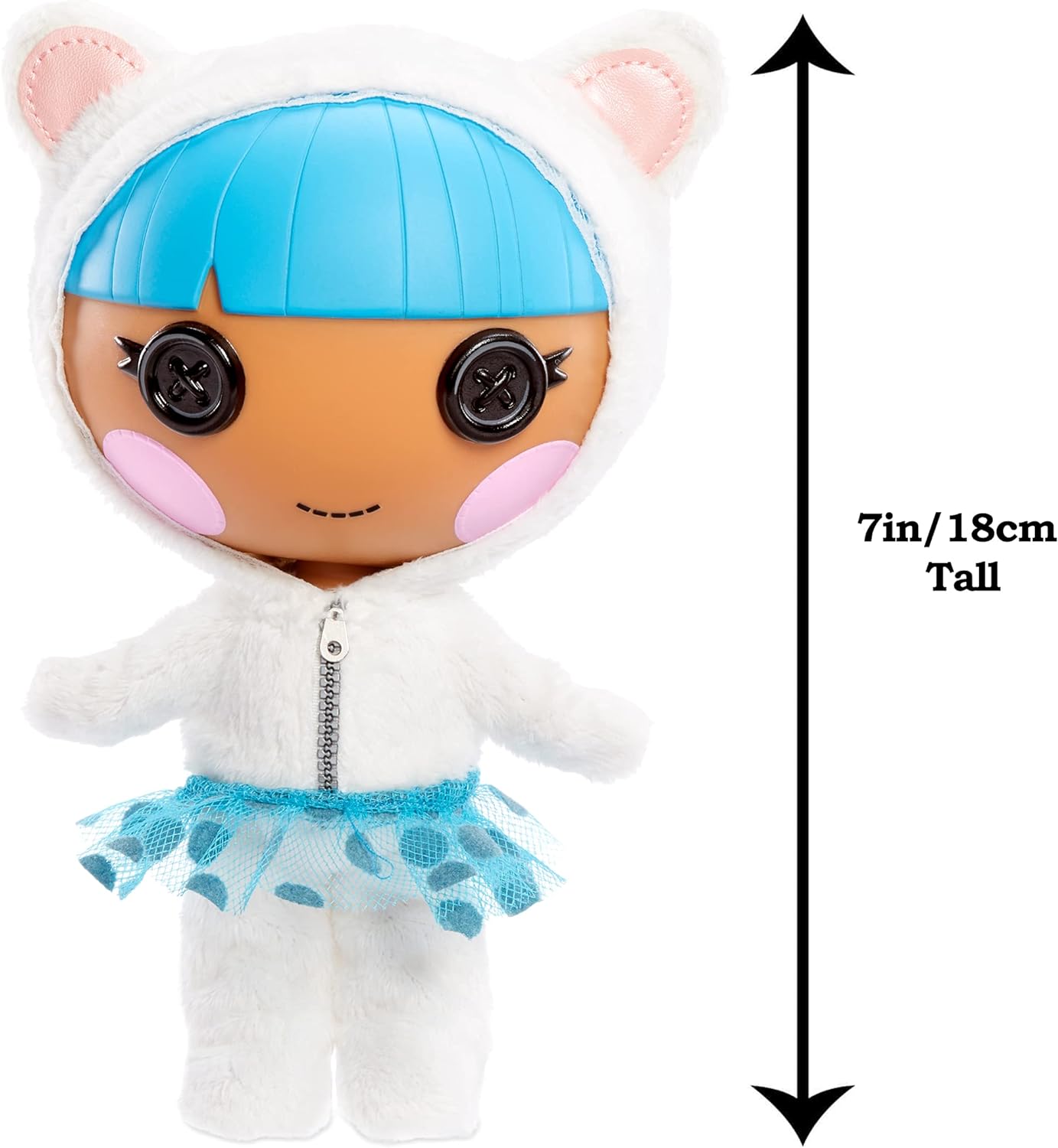 Lalaloopsy Littles 7quot Winter Doll  Bundles Snuggle Stuff with Pet Yarn Ball Bear BlueWhite Outfit ampamp Accessories Reusable House Playset Ages 3103 Years