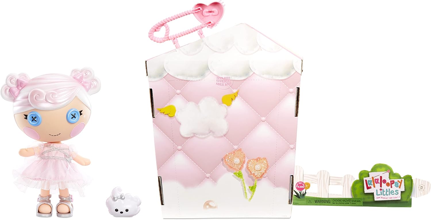 Lalaloopsy Littles Doll Breeze E Sky and Pet Cloud 7quot Angel Doll with Wings Pink Outfit ampamp Accessories Reusable House Playset Gifts for Kids Toys for Girls Ages 3 4 5 to 103 Years Old