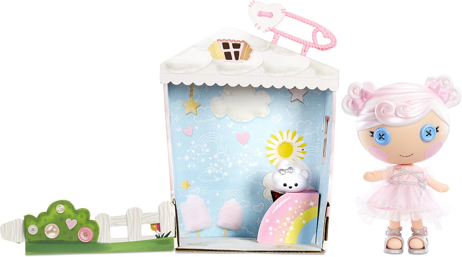 Lalaloopsy Littles Doll Breeze E Sky and Pet Cloud 7quot Angel Doll with Wings Pink Outfit ampamp Accessories Reusable House Playset Gifts for Kids Toys for Girls Ages 3 4 5 to 103 Years Old