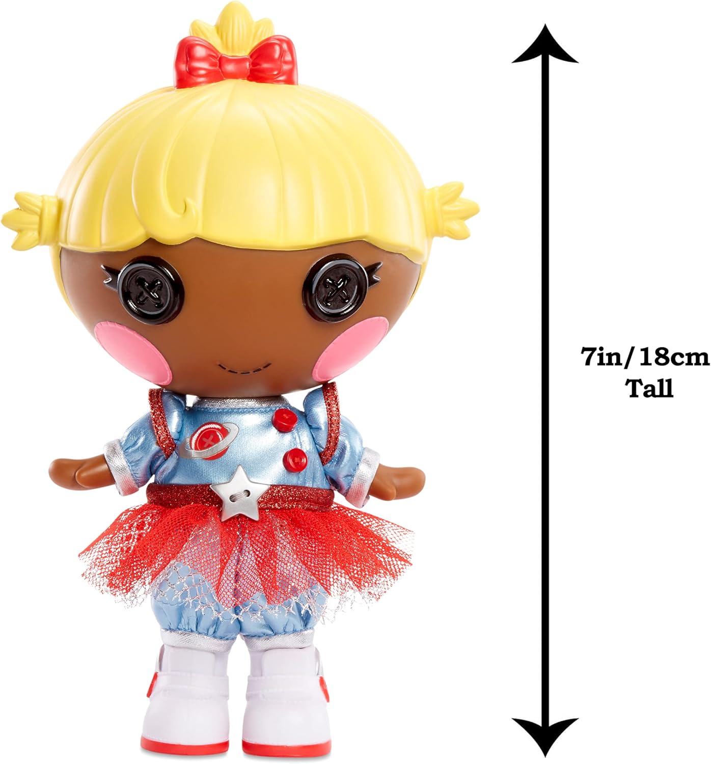 Lalaloopsy Littles Doll Comet Starlight ampamp Pet Bookworm 7quot STEM Astronaut Doll with BlueRed Outfit ampamp Accessories Reusable House Playset Gifts for Kids Toys for Girls Ages 3 4 5 to 103 Years