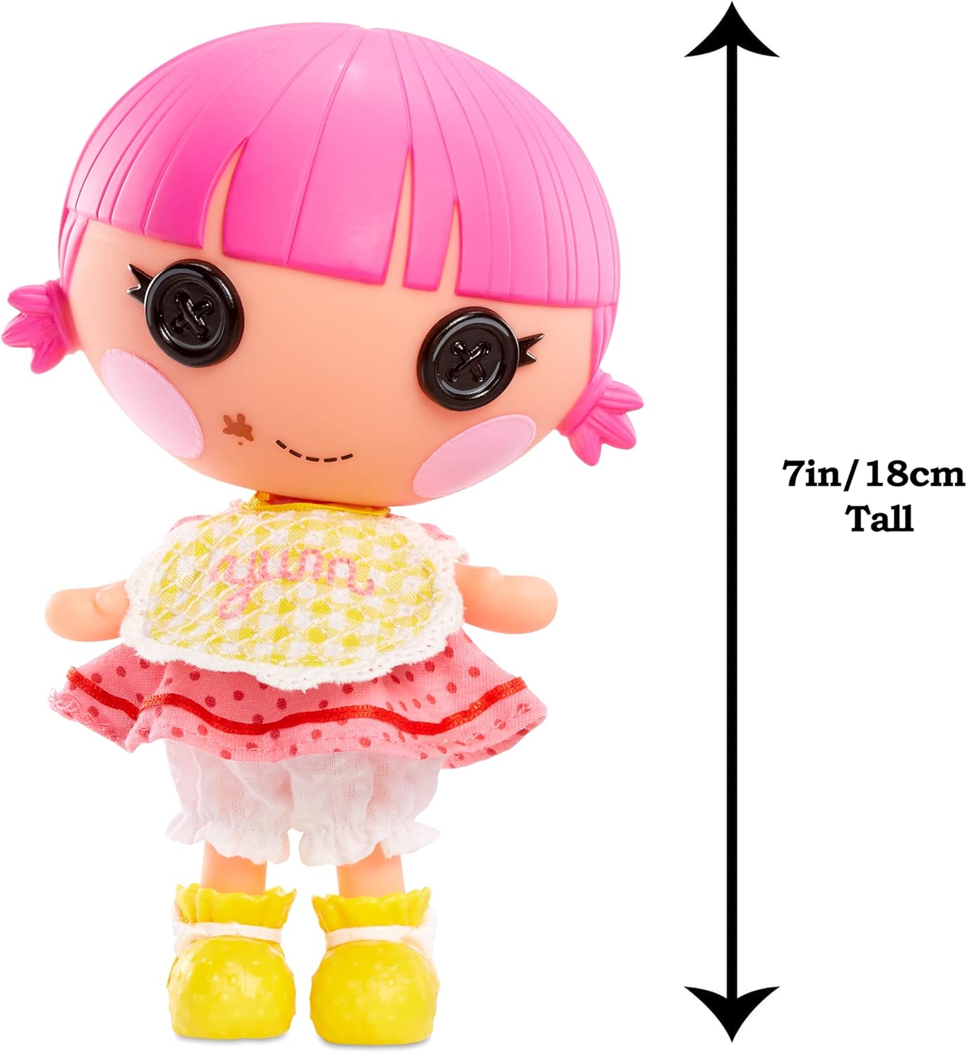 Lalaloopsy Littles Doll Sprinkle Spice Cookie ampamp Pet Mouse 7quot Baker Figure PinkYellow Outfit Accessories Reusable House Playset  Ages 3