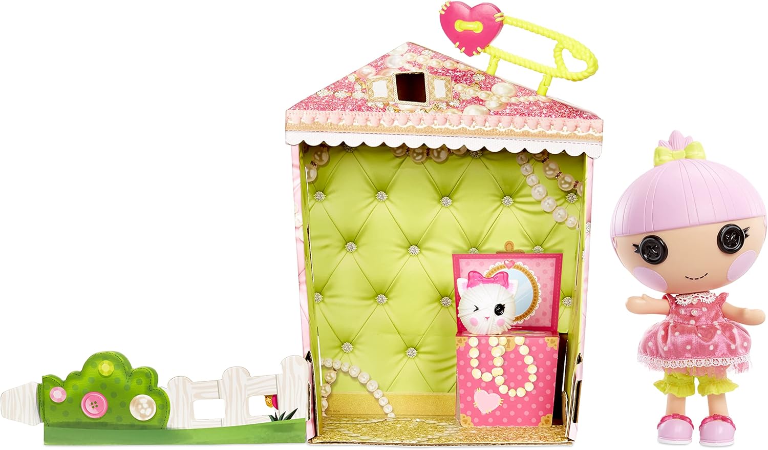 Lalaloopsy Littles Doll Trinket Sparkles and Pet Yarn Ball Kitten 7quot Princess Doll with Pink Outfit ampamp Accessories Reusable House Playset Gifts for Kids Toys for Girls Ages 3 4 5 to 103 Years Old