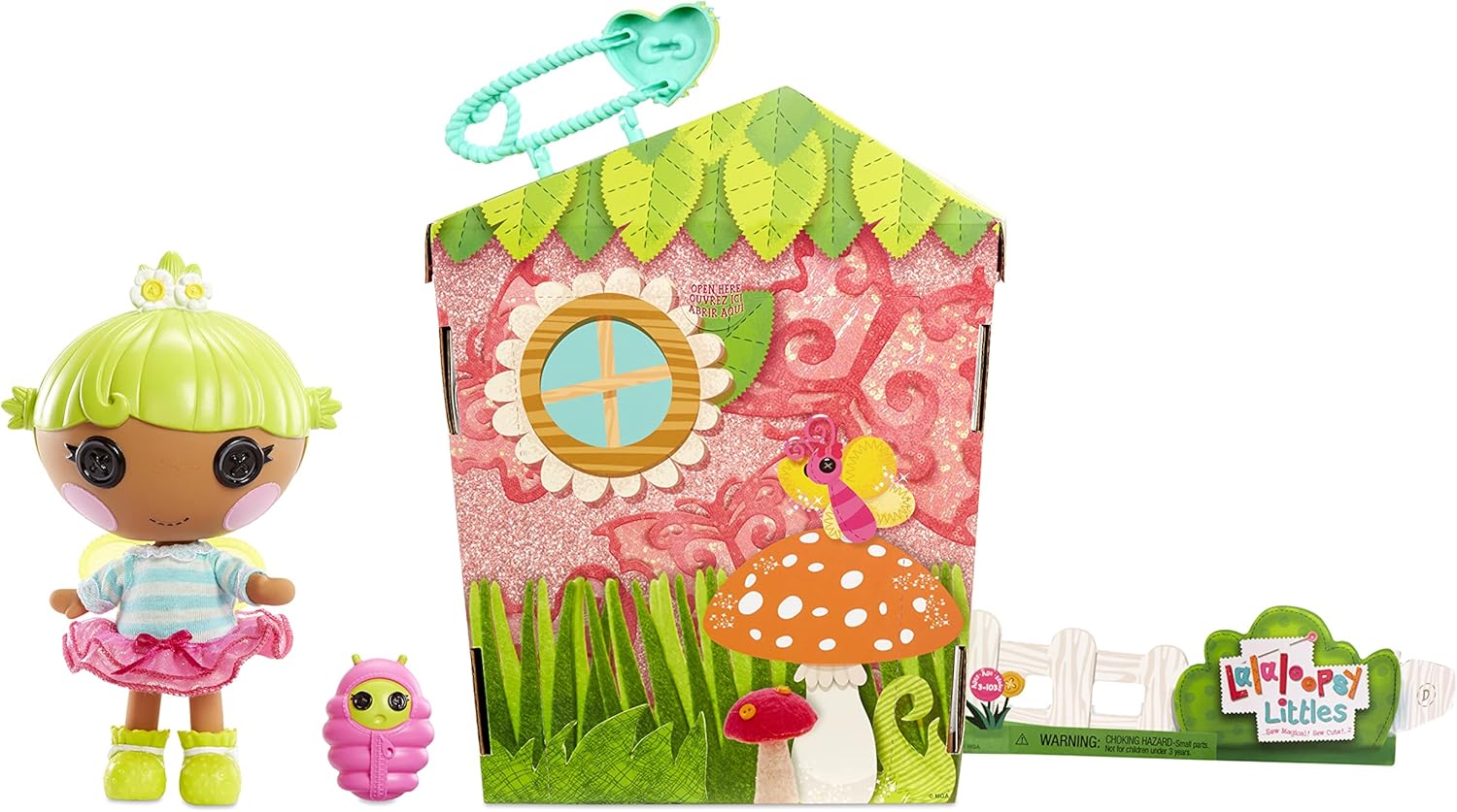 Lalaloopsy Littles Doll Twinkle N Flutters and Pet Baby Firefly 7quot Fairy Doll with PinkBlue Outfit ampamp Accessories Reusable House Playset Gifts for Kids Toys for Girls Ages 3 4 5 to 103 Years