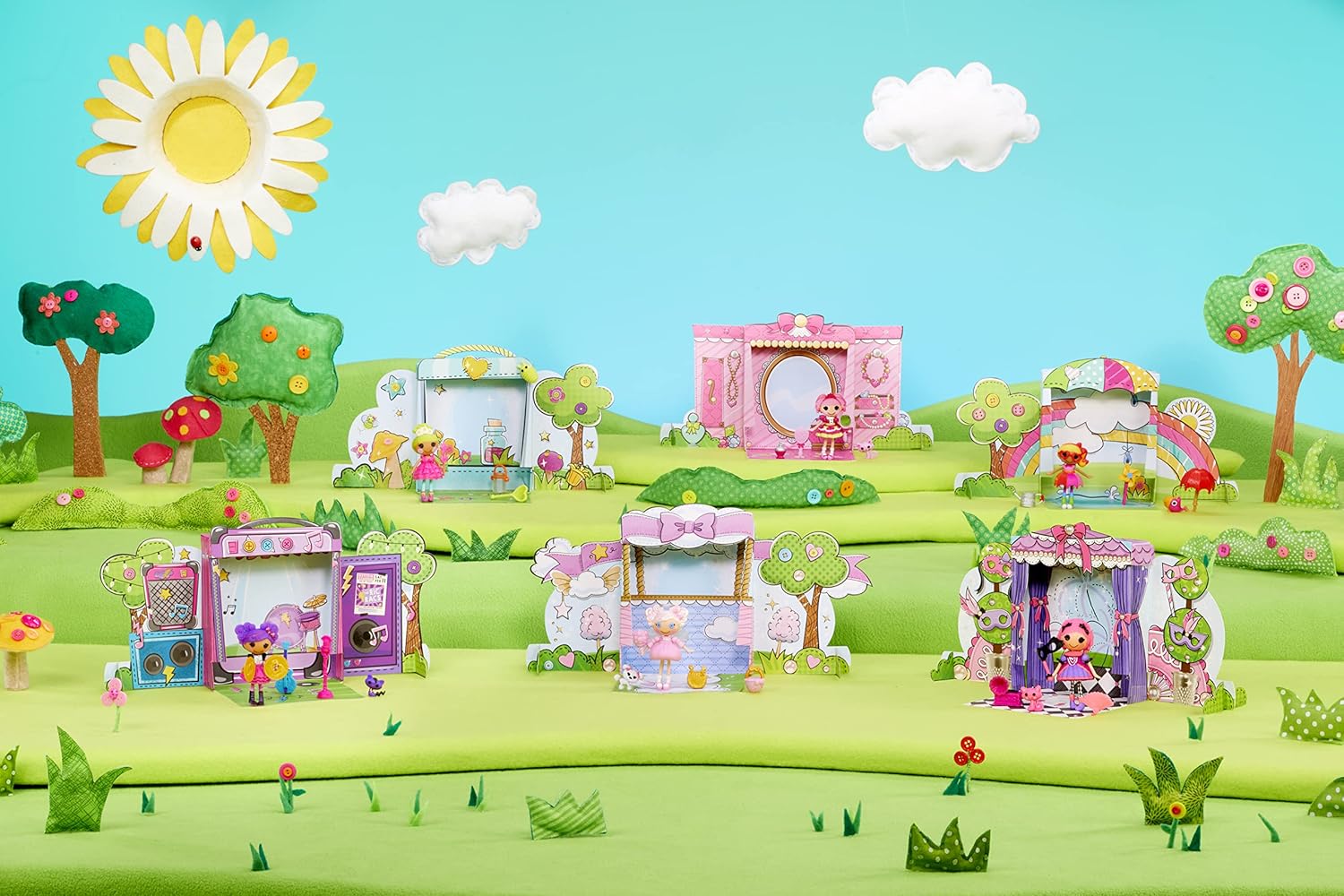 Lalaloopsy Mini Doll  Cloud E Sky with Mini Pet Poodle 3quot Angel Mini Doll with White Hair Halo Wings and Accessories in Reusable House Package playset for Ages 3103 Multicolor 579038