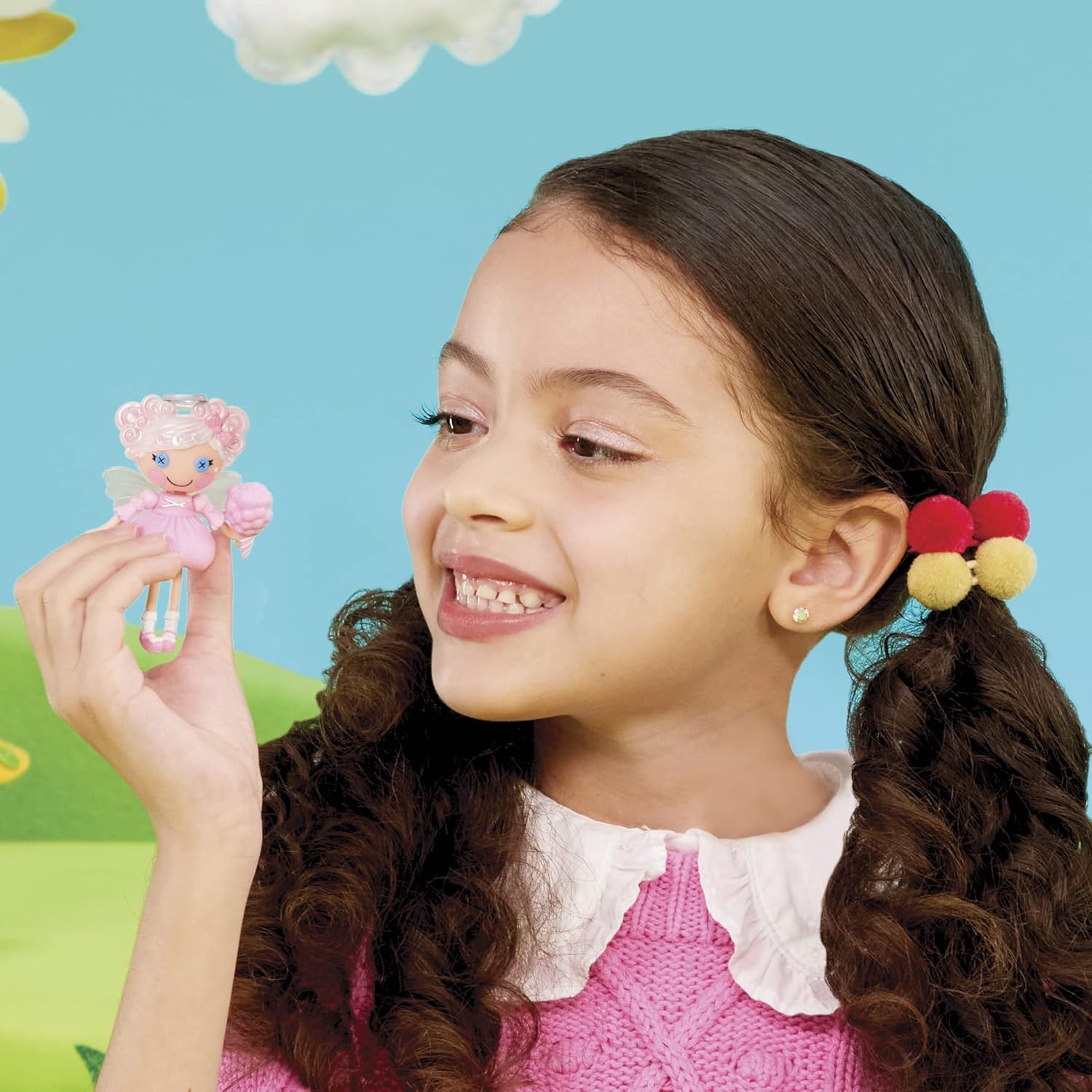 Lalaloopsy Mini Doll  Cloud E Sky with Mini Pet Poodle 3quot Angel Mini Doll with White Hair Halo Wings and Accessories in Reusable House Package playset for Ages 3103 Multicolor 579038