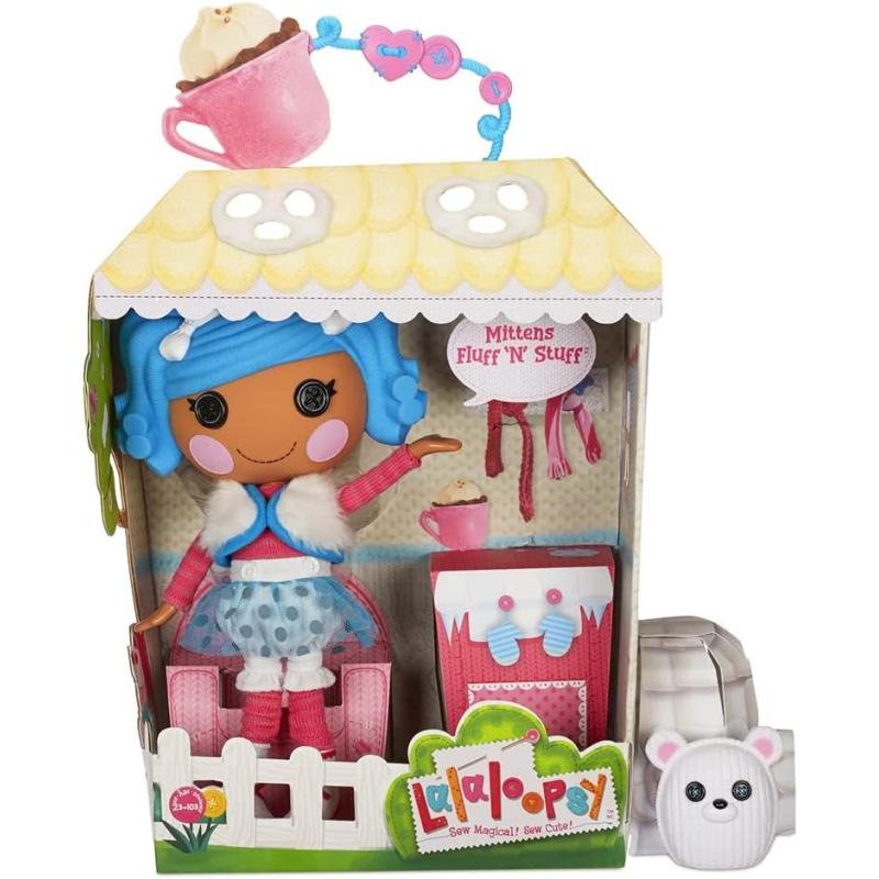Lalaloopsy Mittens Fluff N Stuff 13quot Doll ampamp Pet Polar Bear  Blue Hair Winter Outfit House Playset  Ages 3103