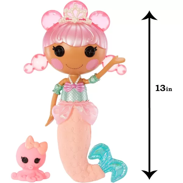 Lalaloopsy Bubbly Mermaid Doll Laguna Sea Splash ampamp Pet Octopus Dolls Hair Makes Bubbles ampamp Pet Squirts Water Shell tub Bubbles Solution ampamp Reusable Packaging Playhouse for Ages 3103 578963