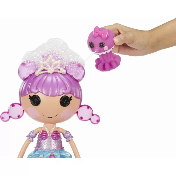 Lalaloopsy Bubbly Mermaid Doll Ocean Seabreeze ampamp Pet Jellyfish Dolls Hair Makes Bubbles ampamp Pet Squirts Water Shell tub Bubbles Solution ampamp Reusable Packaging Playhouse for Ages 3103 578970