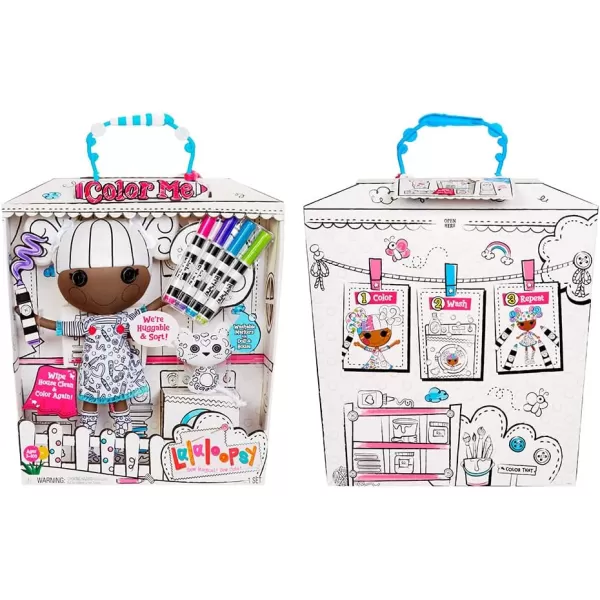 Lalaloopsy Color Me Doll  Penny Dots N Blots 13quot Artist Soft Doll  Pet Cheetah Washable Markers Removable Fashions Reusable Playset Easel ampamp Canvases  Draw Color Wash ampamp Repeat