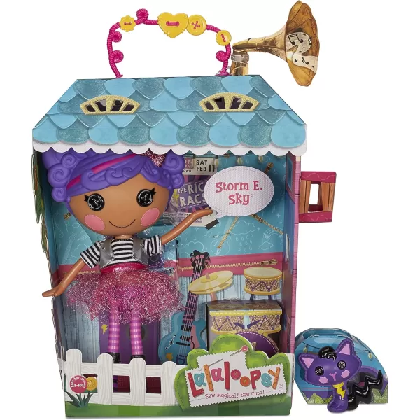 Lalaloopsy Doll Storm E Sky and Cool Cat 13quot Rocker Musician Doll with Purple Hair PinkBlack Outfit ampamp Accessories Reusable House Playset Gifts for Kids Toys for Girls Ages 3 4 5 to 103 Years