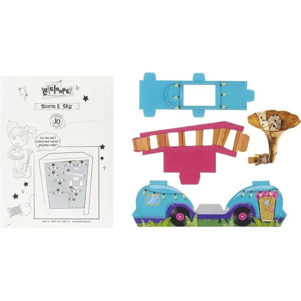 Lalaloopsy Doll Storm E Sky and Cool Cat 13quot Rocker Musician Doll with Purple Hair PinkBlack Outfit ampamp Accessories Reusable House Playset Gifts for Kids Toys for Girls Ages 3 4 5 to 103 Years