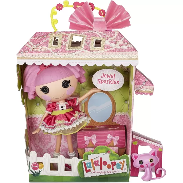 Lalaloopsy Jewel Sparkles and Pet Persian Cat 13quot Princess Doll with Pink Hair Pink Outfit and Accessories Reusable House Playset Gifts for Kids Toys for Girls Ages 3 4 5 to 103 Years Old