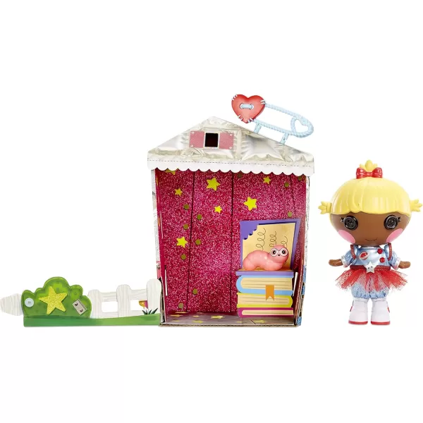 Lalaloopsy Littles Doll Comet Starlight ampamp Pet Bookworm 7quot STEM Astronaut Doll with BlueRed Outfit ampamp Accessories Reusable House Playset Gifts for Kids Toys for Girls Ages 3 4 5 to 103 Years