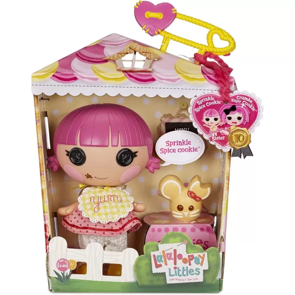 Lalaloopsy Littles Doll Sprinkle Spice Cookie ampamp Pet Mouse 7quot Baker Figure PinkYellow Outfit Accessories Reusable House Playset  Ages 3