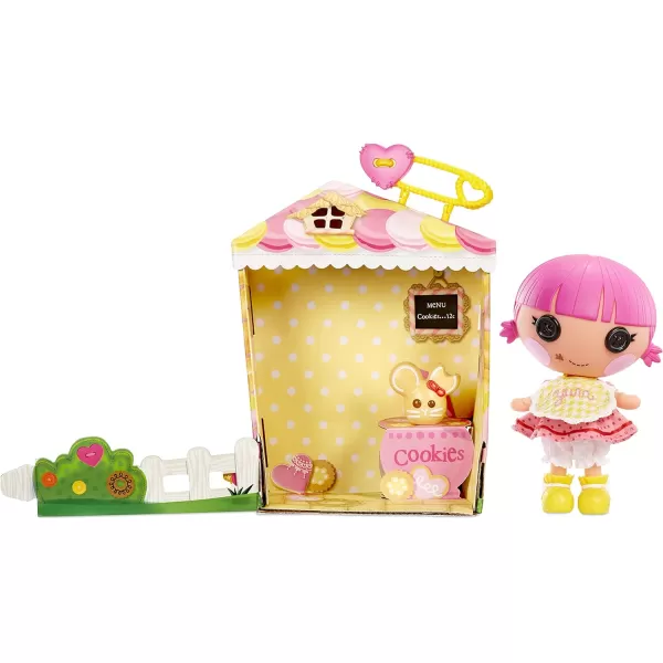 Lalaloopsy Littles Doll Sprinkle Spice Cookie ampamp Pet Mouse 7quot Baker Figure PinkYellow Outfit Accessories Reusable House Playset  Ages 3