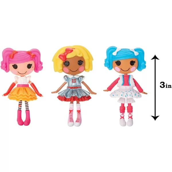 Lalaloopsy Mini Craft Fair Dolls ampamp Pets  3Pack with Peanut Big Top Mittens Fluff Dot Starlight Accessories ampamp Playset