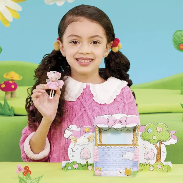 Lalaloopsy Mini Doll  Cloud E Sky with Mini Pet Poodle 3quot Angel Mini Doll with White Hair Halo Wings and Accessories in Reusable House Package playset for Ages 3103 Multicolor 579038