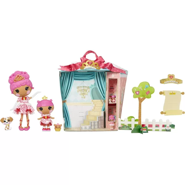 Lalaloopsy Sew Royal Princess Party 4 Dolls  3 Pets Including Crumpet ampamp Teacup Hearts LargeLittleMinis Tiara with Reusable Castle Playset Toy for Kids Toys for Girls Ages 3 4 5 to 103 Years