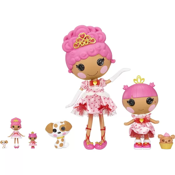 Lalaloopsy Sew Royal Princess Party 4 Dolls  3 Pets Including Crumpet ampamp Teacup Hearts LargeLittleMinis Tiara with Reusable Castle Playset Toy for Kids Toys for Girls Ages 3 4 5 to 103 Years